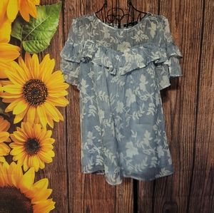 De Chance Layered Ruffled Blouse